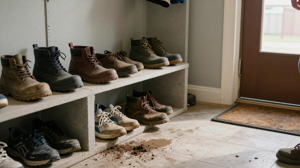 Ditch Metal Racks: Turn Concrete Blocks Into A Durable Shoe Storage Solution