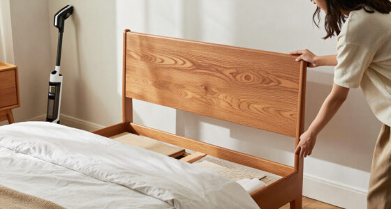 Instead Of Tossing Her Bed Frame, She Put A $40 DIY Headboard In Front